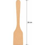 KEA Ahşap 2’li Spatula Seti 26 Cm | Doğal Tahta Mutfak Spatulası | Tava Çizmez Ergonomik Karıştırıcı