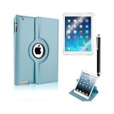 Kea Apple iPad 2 360° Dönebilen Standlı Mavi Kılıf + Ekran Koruyucu Film + Tablet Kalemi