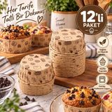 Kea Ev Eşyaları 12’li Kraft Desenli Muffin Kalıbı Cupcake Kapsülü Kağıt Kek Kalıbı