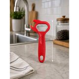 Kea Ev Eşyaları Şişe Açacağı Soda Gazoz Bira Açacağı Ergonomik El Tipi Metal Açacak 13 cm Kırmızı