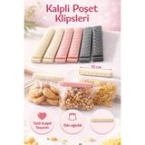 Kea Kalpli Poşet Klipsi 6 Adet | 10 cm Gıda Saklama Klipsi | Sızdırmaz Pratik Paket Kapatıcı - Çok Renkli