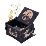 Keast Komik Ahşap El Krank Müzik Kutusu, Gravür Kabus Müzik Kutusu Melodi Çalar Cadılar Bayramı Cadılar Bayramı Şükran Günü Noel için Cadılar Bayramı Ev Dekoru