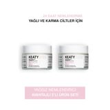 KEATY 2'li Yağsız Nemlendirici Krem 2x50ml | Akneye Eğilimli Karma & Yağlı Ciltler İçin | Akne Karşıtı