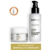 KEATY Cilt Beyazlatıcı Set | Peeling 100ml + Beyazlatıcı Krem 50ml | Arbutin + Pirinç Özü Destekli