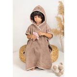 Keby Bebek ve Çocuk Bambu Havlu Panço-Bornoz-Plaj Havlusu - Bej - 7 - 9 Yaş
