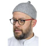 Keçe Yün Takke - Gri Renk