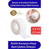 #keçe Zemin Koruyucu Keçe Bant 4,5 Metre Beyaz Yapışkanlı Mobilya Ayağı Keçesi Ses Önleyici Çizilme Önleyici Parke Laminat Fayans Koruma Kesilebilir Masa Sandalye Dolap Sehpa Için