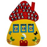 Keçebahçesi Kayseri Keçe Yüzlük–onluk-Birlik Pano ,1.sınıf,2. Sınıf Matematik Pano, Şirinler Mantar Pano - Karışık Çok Renkli