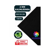 KeçeBizde KALIN SİYAH 2 MM KALINLIĞINDA 1 MT