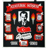 Keçeli Dünyam Atatürk Köşesi Siyah Zeminli (Keçe Eğitim Materyali) - 90 x 100 cm