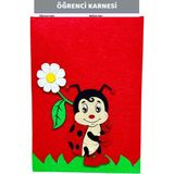 Keçeli Dünyam Karne Dosyası – Anaokulu Mezuniyet ve Ilkokul Gelişim Raporu Kılıfı (Keçe Kumaştan) - Kırmızı - 22 cm x 33 cm (A4 Boyutlarına Uygun)