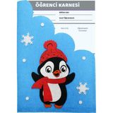 Keçeli Dünyam Karne Dosyası – Anaokulu Mezuniyet ve Ilkokul Gelişim Raporu Kılıfı (Keçe Kumaştan) - Mavi - 22 cm x 33 cm (A4 Boyutlarına Uygun)