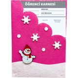Keçeli Dünyam Karne Dosyası – Anaokulu Mezuniyet ve Ilkokul Gelişim Raporu Kılıfı (Keçe Kumaştan) - Pembe - 22 cm x 33 cm (A4 Boyutlarına Uygun)