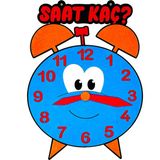 Keçeli Dünyam Saat Kaç? Çalar Saat Interaktif Keçe Eğitim Materyali - Mavi - 60 x 45 cm