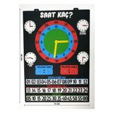 keçeli dünyam Saat Kaç? İnteraktif - Siyah (keçe Kumaştan Pano)
