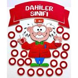 Keçeli Dünyam Sınıf Mevcudu Panosu Dahiler Sınıfı (Keçe Kumaştan Eğitim Materyali) - Renkli - 100 cm x 80 cm (görseldeki gibi dizilirse) - Keçe Eğitim Materyalleri
