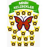 Keçeli Dünyam Sınıf Mevcudu Panosu Minik Kelebekler Sınıfı (Keçe Kumaştan Eğitim Materyali) - Renkli - 100 cm x 80 cm (görseldeki gibi dizilirse) - Keçe Eğitim Materyali