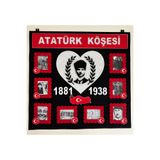 KEÇEYE DAİR NE VARSA Keçe Atatürk Köşesi Panosu Zeminli | Okul ve Sınıf Duvar Dekoru | El İşçiliği