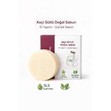 Keçi Sütlü El Yapımı Doğal Oval Sabun, Yoğun Nemlendirme, 100 gr