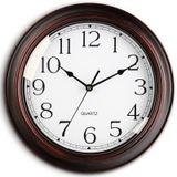 KECYET Duvar Saatleri Pille Çalışan Sessiz Tik Takmayan Duvar Saati Küçük Vintage Retro Rustik Stil Dekoratif Mutfak Oturma Odası Ev Ofis için (Bronz 8,5 inç)