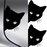Kedi araba oto Sticker yapıştırması 15cm 2Adet