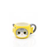 Kedi Balık Figürlü El Yapımı Seramik Kupa, Kahve Fincanı, Mug 450 Ml