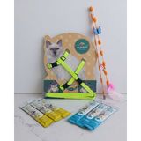 Kedi Başlangıç Seti (Mofelya Krem Kedi Ödül Maması 15 ml Somon ve Antartik Krilli , Kedi Göğüs Tasması , Pawillion Kedi Oltası) - SHMOFSET006