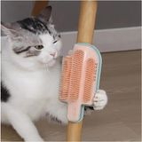 Kedi Boyun Kaşınma Fırçası Duvara Monte Köşe Kenar Tüy Toplayıcı Masaj Tarağı Oyuncak - Açık Pembe
