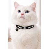 KEDİ BOYUN TASMASI ZİLLİ VE AYARLANABİLİR SİYAH