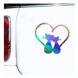 Kedi Çift Motosiklet Araba Sticker 1