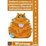 #Kedi Dayanıklı İnteraktif Eğitici Renkli Toplu Hareketli Zeka İlgi Çekici Pet Kedi Başlıklı 3 Katlı Kedi Oyuncağı