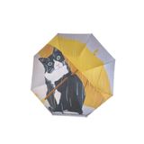 Kedi Desenli Şemsiye Rüzgara Dayanıklı Çanta Boy Şemsiyesi
