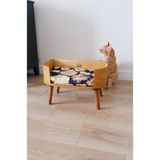 Kedi Evi Ahşap Doğal Dekoratif - Kahverengi