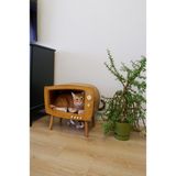Kedi Evi Ahşap Retro Tv Dekoratif Kedi Evi Iç Mekan Kediler Için