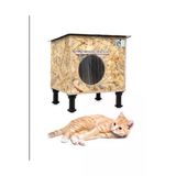 Kedi Evi Kedi Yuvası İç Ve Dış Mekan Su Ve Soğuk Yalıtımlı Ayaklı
