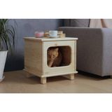 kedi evi ve sehpa ahşap kedi yuvası kedi mobilyası