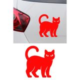 Kedi Figürlü Oto Sticker – Araba Dekor Sticker - Sevimli Kedi Stickerı 14x15cm