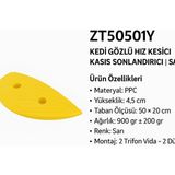 Kedi Gözlü Hız Kesici Kasis Sonlandırıcı 4,5 cm - Sarı