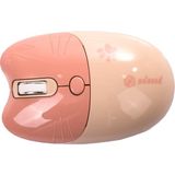 Kedi Kablosuz Pudra-Bej Mouse Bluetooth + Dual Mode