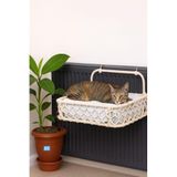 Kedi Kalorifer Yatağı Dekoratif Tasarım (KREM)