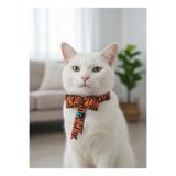 Kedi Kolyesi Tasma Ayarlanabilir Kolon Kordon Kaplan Desen Sesli Zilli