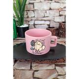 Kedi Komik Sevimli Esprili Kedisever Kedi Sahibi Şirin Kare Kulplu Fincan Pembe Kupa Bardak