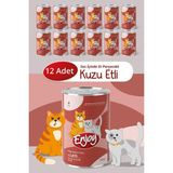 Kedi Konservesi, Kuzu Etli, Sos Içinde Et Parçacıklı, 400 G, 12'li Set EN-K4K