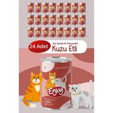 Kedi Konservesi, Kuzu Etli, Sos Içinde Et Parçacıklı, 400 G, 24'lü Set - Alabalık