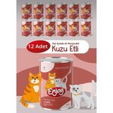 Kedi Konservesi, Kuzu Etli, Sos Içinde Et Parçacıklı, 400 Gr, 12'li Set EN-K4K