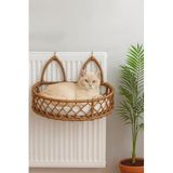 Kedi Köpek Kalorifer Yatağı Dekoratif Hamak (KAHVERENGİ)