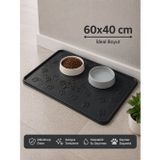 Kedi Köpek Mama Matı Havuzlu Yıkanabilir Kaymaz Evcil Hayvan Beslenme Matı Kedi Kumu Paspası 40x60