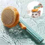 Kedi Köpek Otomatik Temizlenen Tuşlu Tüy Toplayıcı Tarak Basmalı Kedi Köpek Fırçası Evcil