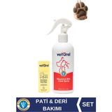 Kedi Köpek Pati Balm%100 Doğal Nemlendirici 40g + Yara Deri Yanık Hipokloröz Bakım Spreyi 300ml