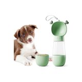 Kedi Köpek Taşınabilir Çift Hazneli Seyahat Için Mama Kabı Ve Taşınabilir Suluk (YEŞİL)